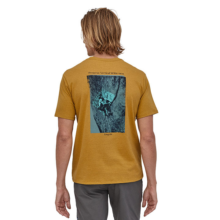 Patagonia Granite Magic Pocket Responsibili-Tee Heren T-Shirt Hawk Gold - Monkshop