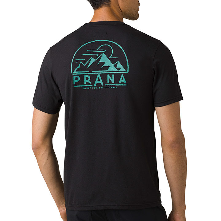 Prana Spire Heights Heren T-Shirt Black - Monkshop