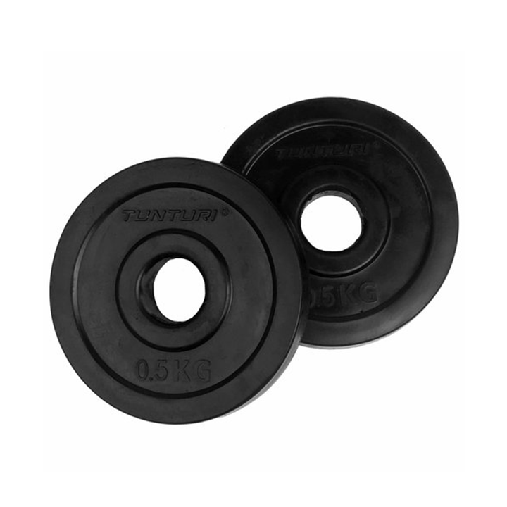Tunturi Halterschijf Rubber 0,5 kg - Monkshop